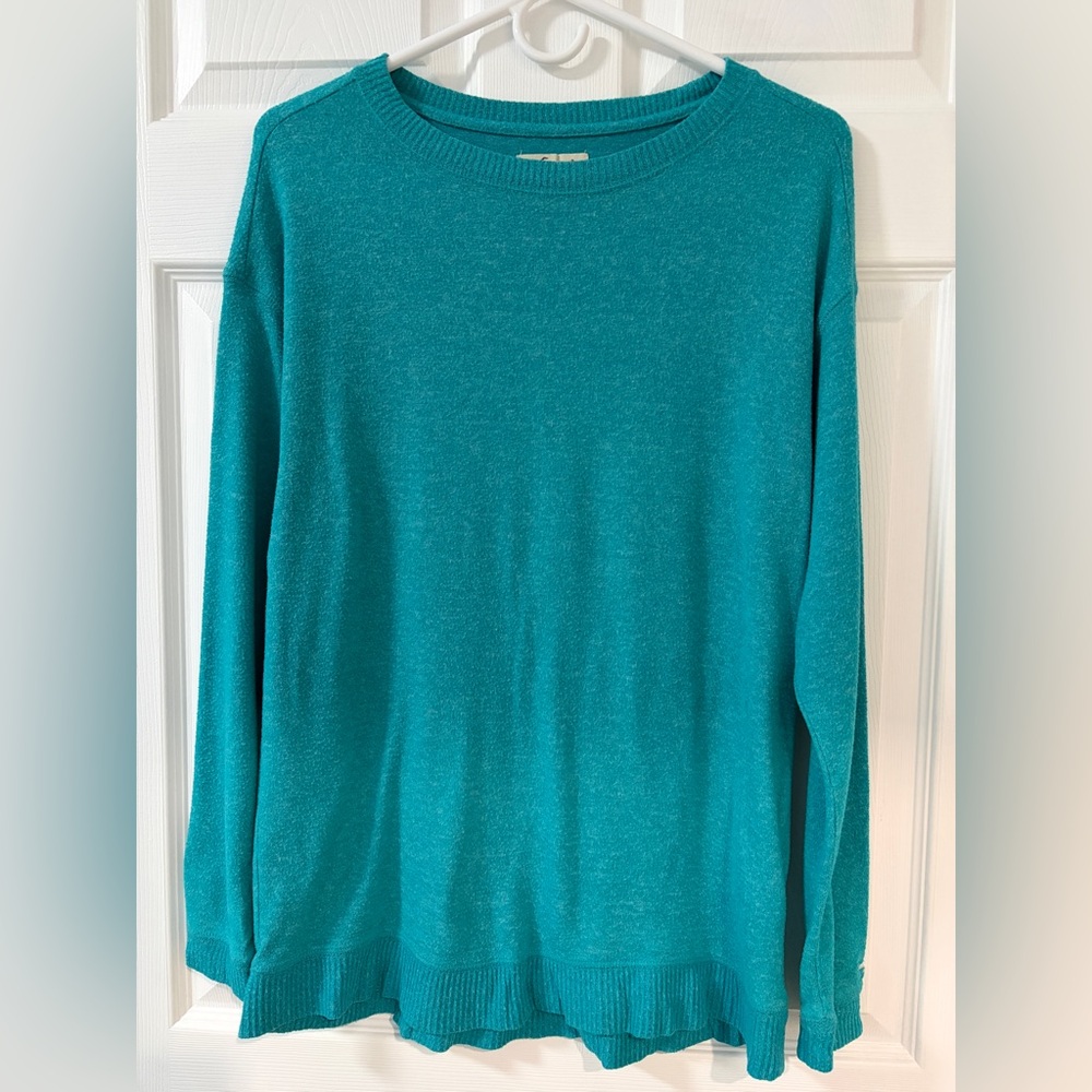 Hollister Teal Oversized Sweater (Size S)